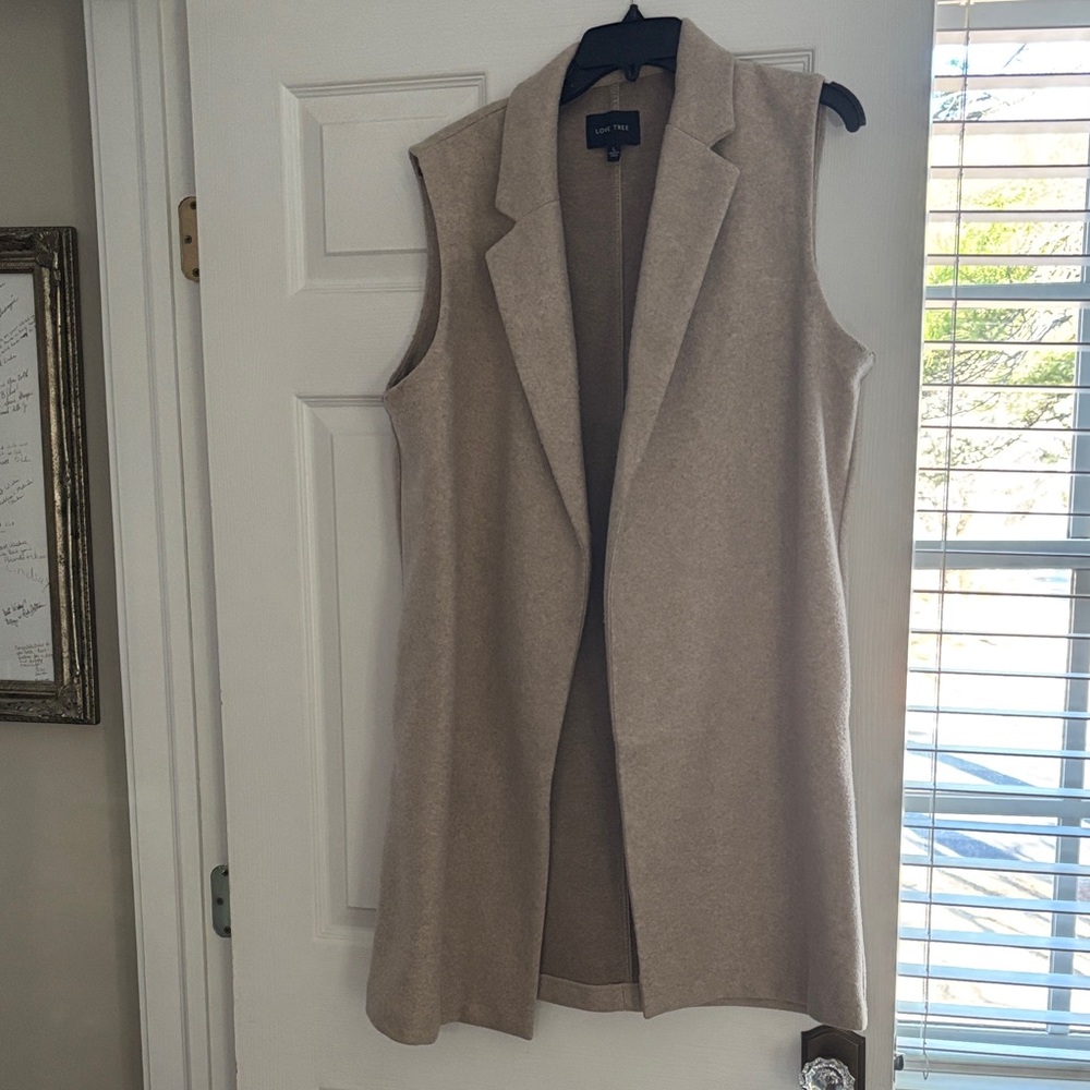 Long khaki vest